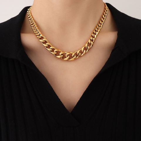 Korean Thick Chain Personality Necklace Clavicle Chain Female Titanium Steel Necklace