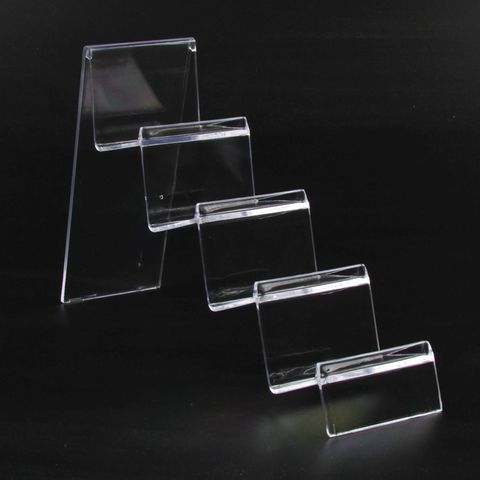 Wallet Shelf Transparent Plastic Leather Storage Display Wallet Holder Trapezoidal Display Stand 7cm Wide