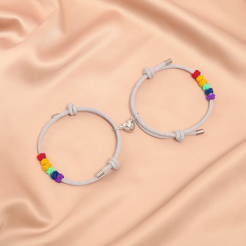 European And American New Fashion Heart Magnet Couple Bracelet A Pair Set Wholesale