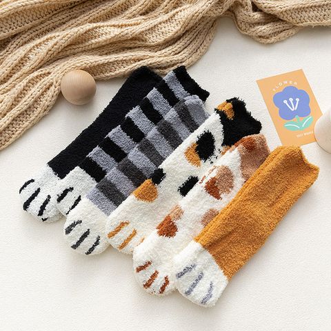 Coral Fleece Socks Women's Autumn And Winter Socks Plus Velvet Thickening Socks