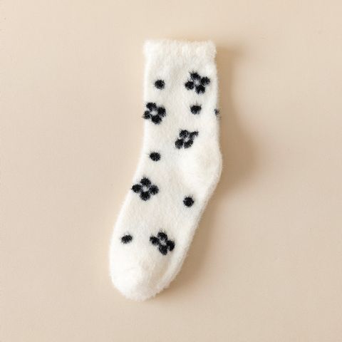 Medium Tube Socks Ladies Mink Velvet Floor Socks To Keep Warm Thick Towel Socks