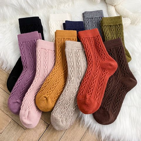 Socks Women Autumn And Winter Tube Socks Warm And Thick Retro Wool Socks Wholesale