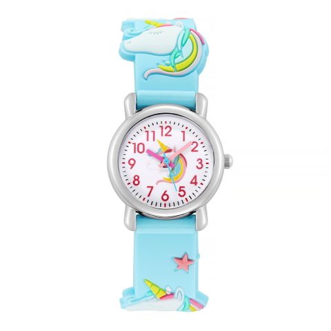 Cute Unicorn Pattern Children's Watch Colored Plastic Watch