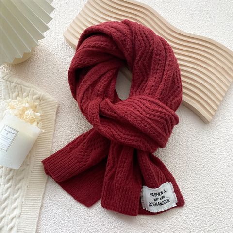 New Korean Clashing Color Wool Knitted Scarf Wholesale