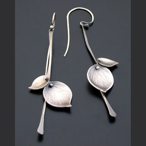 Retro Simple Tree Leaf Earring Jewelry Metal Earrings