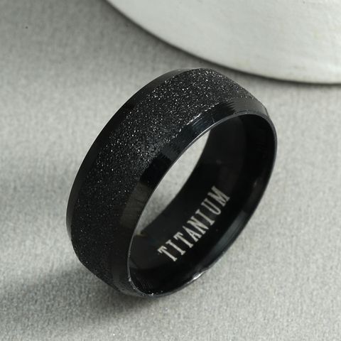 Simple Black Men's And Women's Titanium Steel Hypoallergenic Rings Wholesale