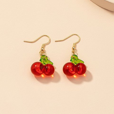 Fruit Cherry Earrings Cross-border Simple New Ear Jewelry Ear Hooks