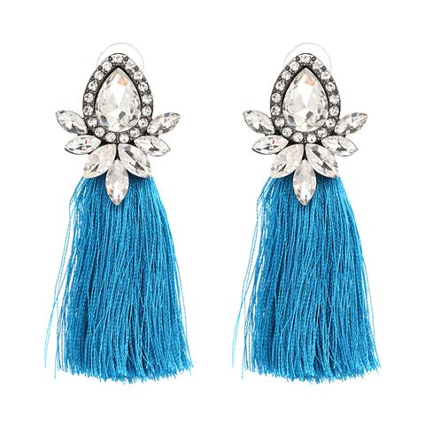 New Style Rhinestone Long Tassel Earrings Fashion Earrings Wholesale
