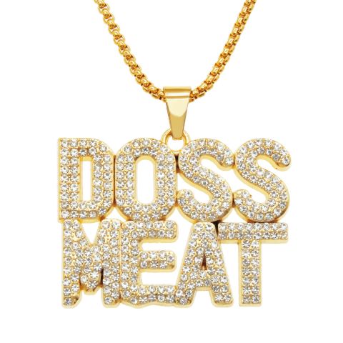 Hip-hop Creative Diamond Letter Pendant Necklace Trendy Accessories