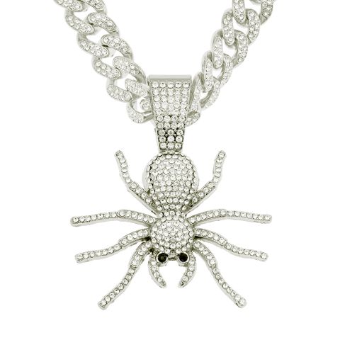 Street Exaggerated Personality Diamond Pendant Hip Hop Spider Necklace