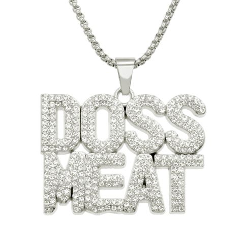 Hip-hop Creative Diamond Letter Pendant Necklace Trendy Accessories