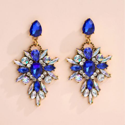 Exaggerated Gem Jewelry Fashion Creative Exquisite Simple Diamond Earrings Wholesale