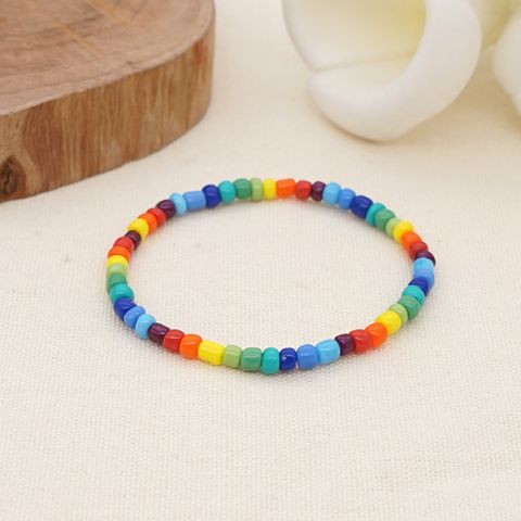 Bohemian Rainbow Bead Bracelet