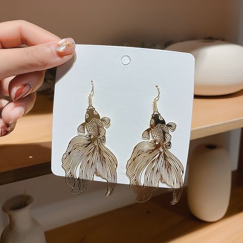 Chinese Style Golden Retro Earrings