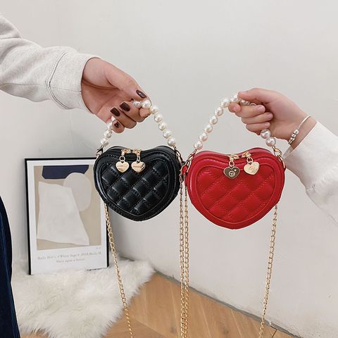 Lingge Pearl Chain Children's Bag Fashion One-shoulder Messenger Bag Coin Purse