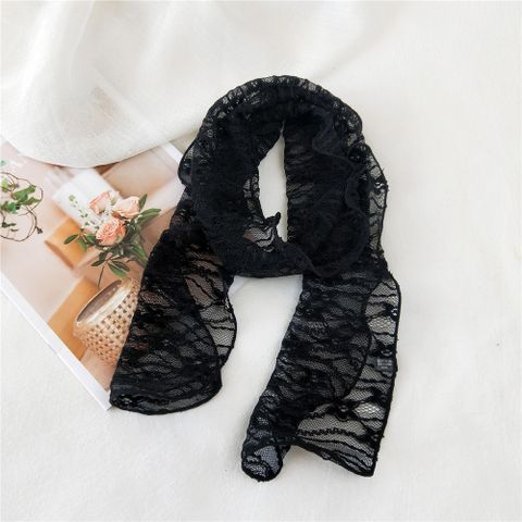 Lace Long Strip Small Silk Scarf