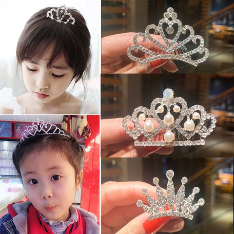 Children's Rhinestone Crown Cute Hairpin