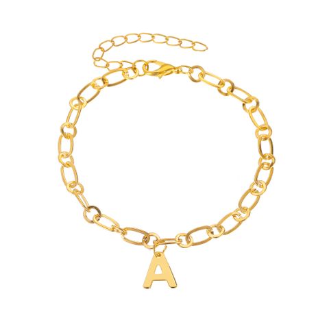 Fashion Letter Thick Chain Letter Anklet Wholesale