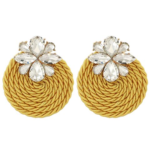 Fashion Hand-woven Round Earrings