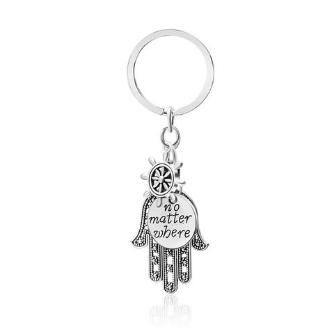Fashion Palm Lettering Alloy Keychain Wholesale