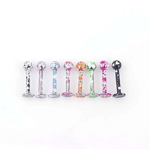 Colorful Paint Stainless Steel Piercing Lip Stud