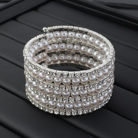 Fashion Geometric Alloy Diamond Women's Bracelets