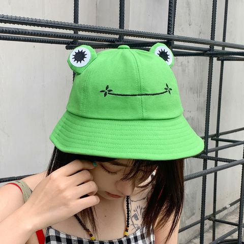 Cartoon Green Frog Breathable Fisherman Hat