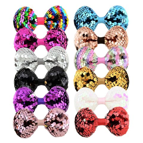 New Fashion Sequin Bow Hairpin Set