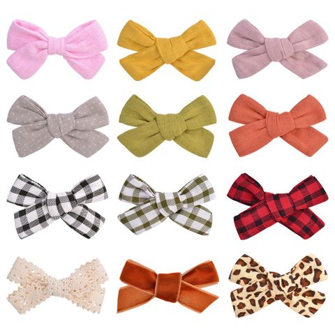 Hot-selling Solid Color Bow Hairpin Set