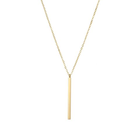 Stainless Steel 14K Gold Plated Fashion Plating Geometric Necklace