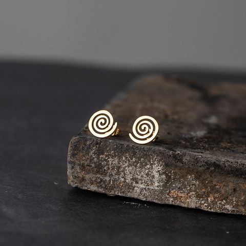 Pendientes De Caracol Espiral Huecos Simples Al Por Mayor