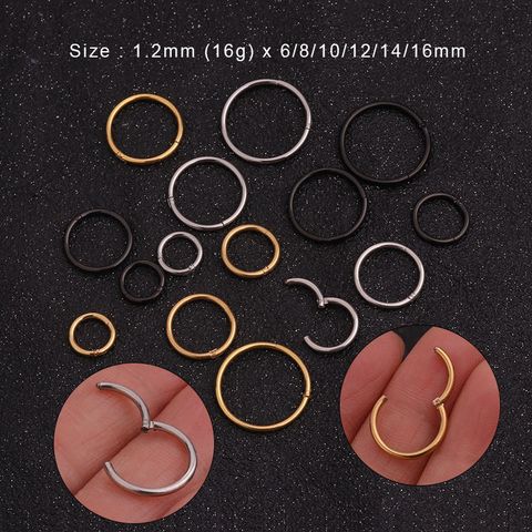 Nose Rings & Studs Simple Style Geometric 316 Stainless Steel  Plating
