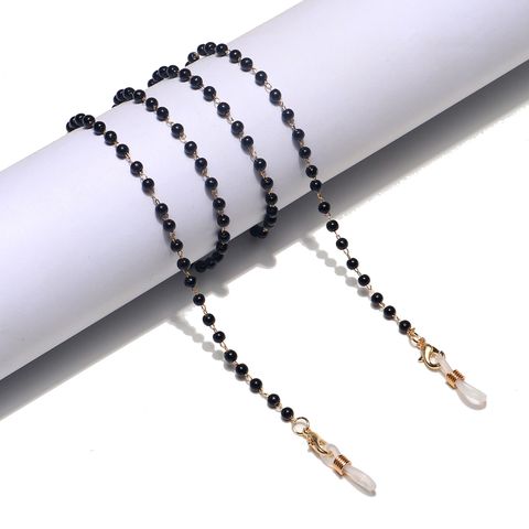 Fashion Black White Pearl Glasses Chain