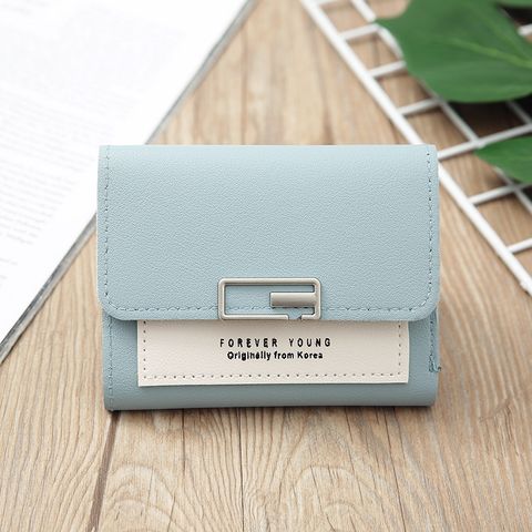 Korean Contrast Color Small Wallet