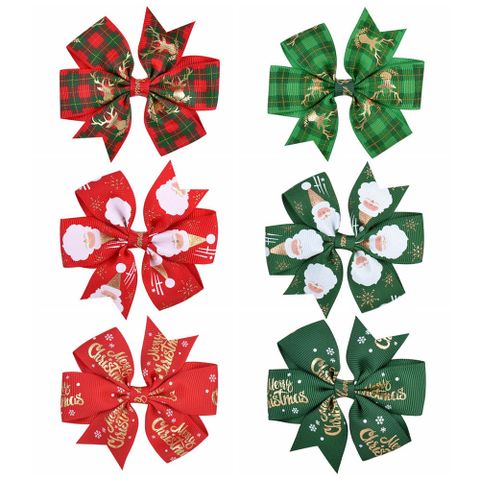 Fashion Colorful Multi-color Christmas Children's Hairpins Set
