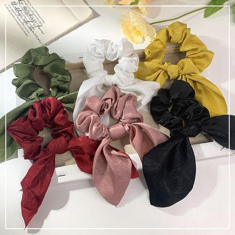 New Fashion Solid Color Forged Flowers Hair Scrunchies
