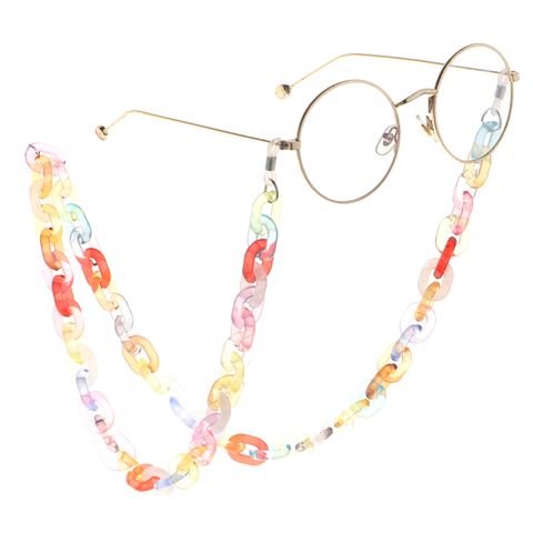 Fashion Contrast Color Glasses Chain