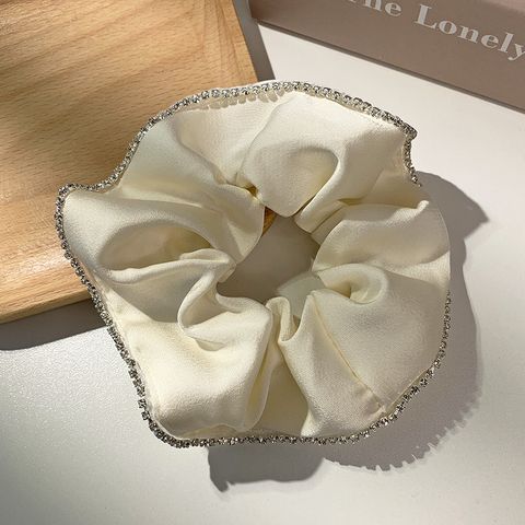 Simple Solid Color Diamond Hair Scrunchies Wholesale