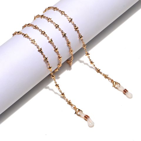 Simple Handmade Copper Star Moon Chain Glasses Chain