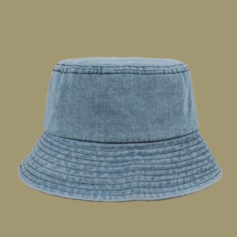 Sombrero De Pescador De Vaquero De Color Sólido Con Sombrilla Coreana