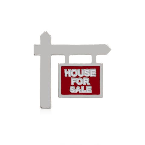 Simple Sale House Logo Reminder Brooch Wholesale