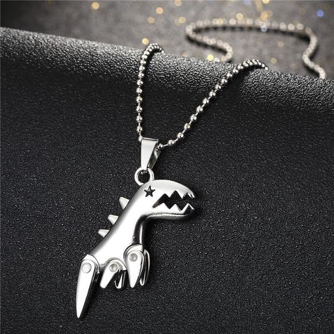 Fashion Cute Painted Small Dinosaur Alloy Necklace Wholesale