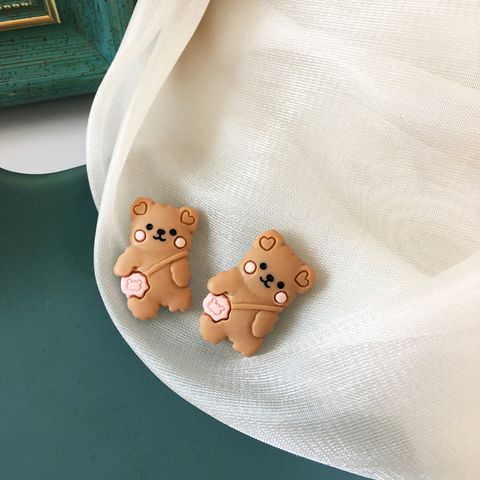 Cute Bunny Bear Resin Earrings Wholesale