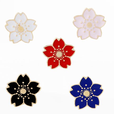 New Style Multi-color Cartoon Beautiful Plant Flower Alloy Drip Brooch
