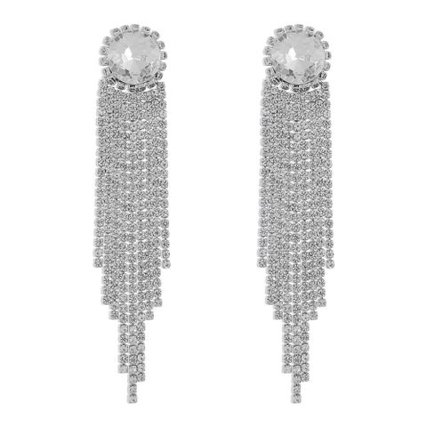 Retro Long Tassel Diamond Earrings Wholesale