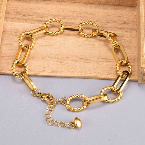 Heart 304 Stainless Steel Titanium Steel 18K Gold Plated No Inlaid Anklet In Bulk
