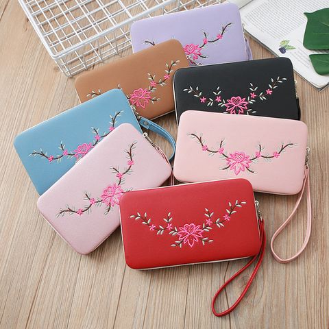 Fashion Multifunctional Embroidered Long Wallet Wholesale