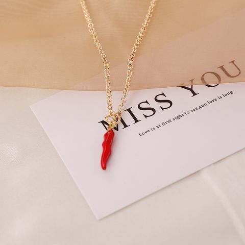 Fashion Heart 304 Stainless Steel Alloy Stoving Varnish 18K Gold Plated Women'S Necklace