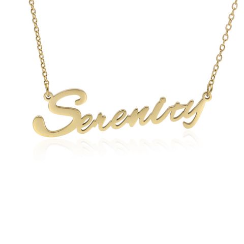 Fashion English Name Pendant Stainless Steel Clavicle Chain Necklace