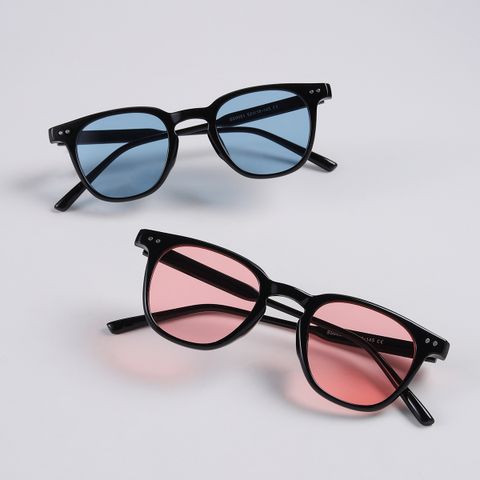 Fashion Round Small Frame Rivet Ocean Film Multicolor Sunglasses